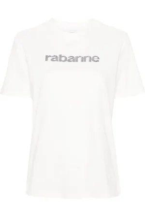 Paco rabanne Sequined-logo cotton T-shirt
