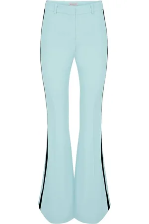 Nina Ricci Velvet-trim flared trousers
