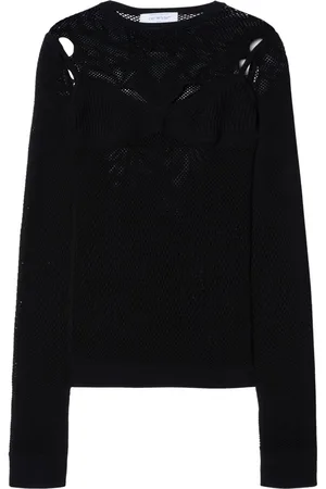 OFF-WHITE Arrow fishnet top