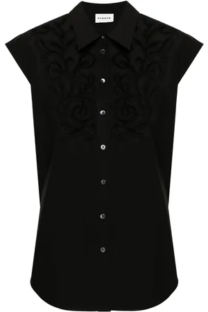 P.A.R.O.S.H. Sleeveless embroidered shirt