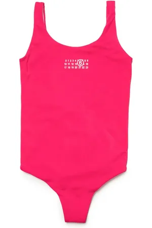 Maison Margiela Numbers-motif U-back swimsuit