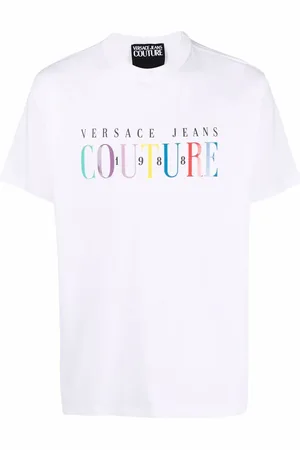VERSACE Logo-print cotton T-shirt
