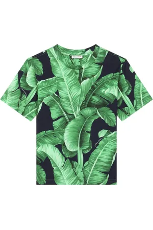 Dolce & Gabbana Leaf-print cotton T-shirt