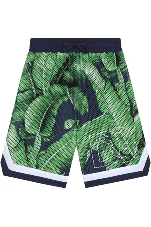 Dolce & Gabbana Banana leaf-print cotton Bermuda shorts