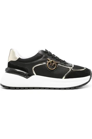Pinko Love Birds leather sneakers