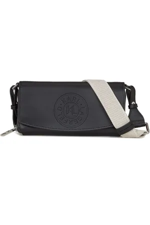 Karl Lagerfeld K/Circle perforated-logo clutch bag