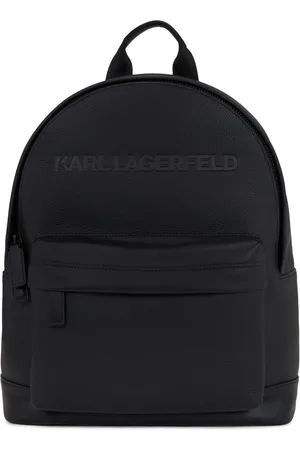 Karl Lagerfeld logo-patch Leather Backpack - Farfetch