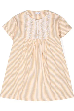 Il gufo Striped short-sleeve dress