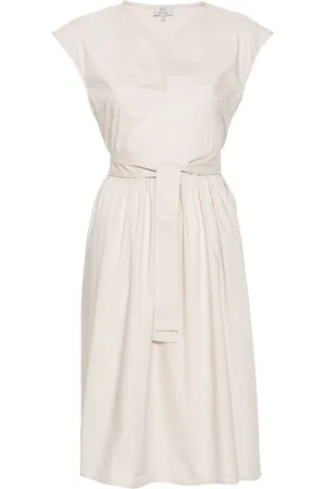 Woolrich Ruched poplin cotton dress