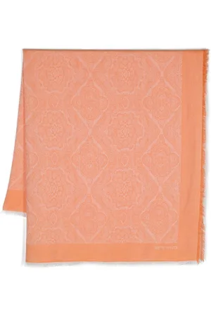Etro Paisley-jacquard frayed scarf