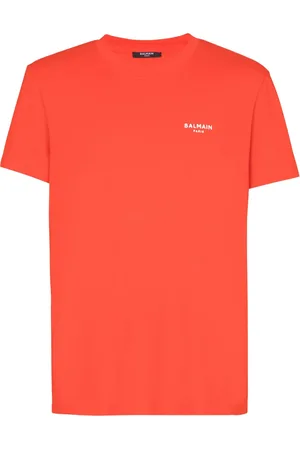 Balmain Logo-flocked cotton T-shirt