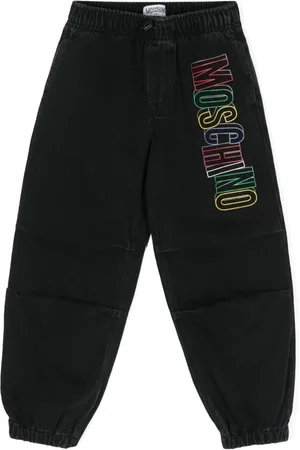Moschino Logo-print tapered jeans