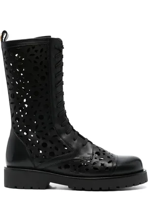 Twin-Set Anfibio leather boots