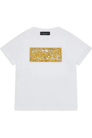 VERSACE Logo-embroidered cotton T-shirt