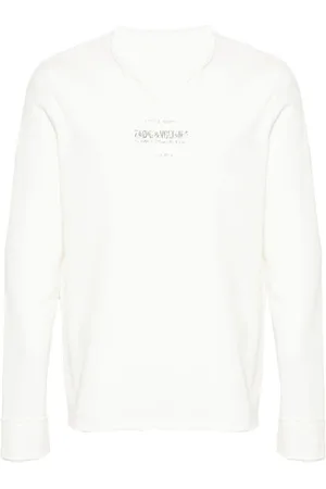 Zadig & Voltaire Logo-print raw-cut T-shirt