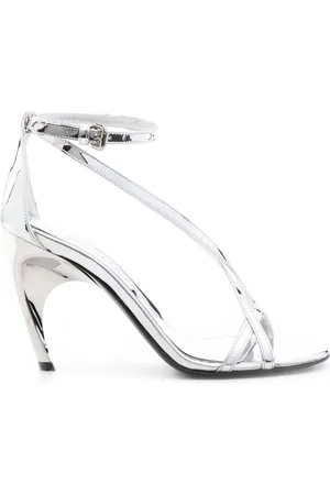 Alexander McQueen Twisted Armadillo 95mm patent sandals