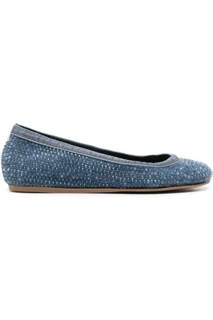 LE SILLA Duchess denim ballerina shoes