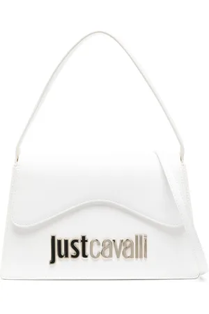 Roberto Cavalli Logo-lettering faux-leather tote bag