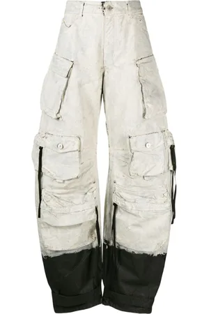 The Attico Fern painted wide-leg jeans