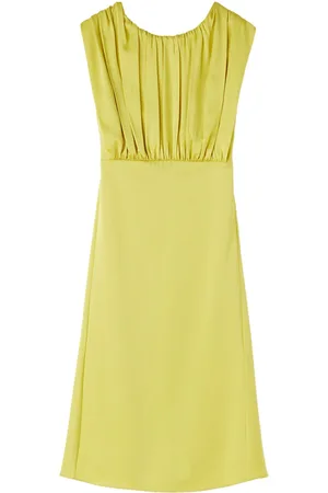 Jil Sander Gathered sleeveless midi dress