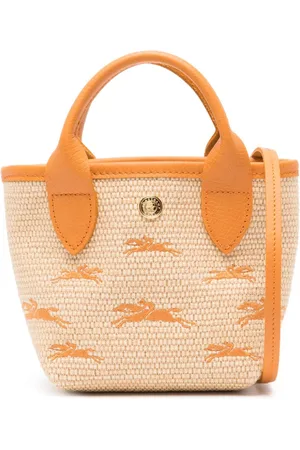 Longchamp Le Panier Pliage Basket straw-effect mini bag