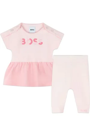 HUGO BOSS Logo-print piqu?? dress set
