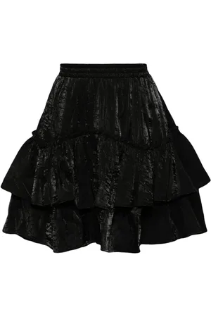 tout a coup Ruffled velour miniskirt