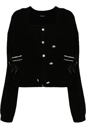 tout a coup Rhinestone-embellished layered cardigan