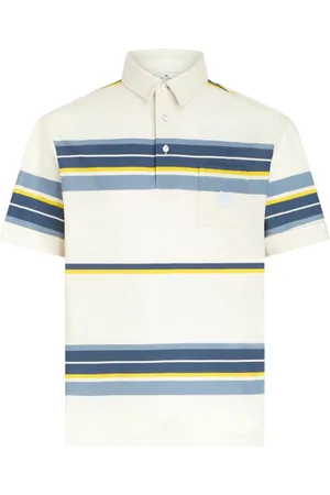 Etro Pegaso-embroidered striped polo shirt