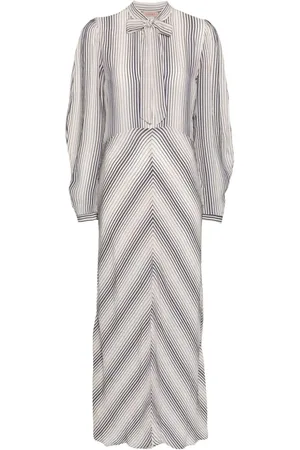 Twin-Set Striped V-neck shirtdress