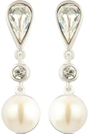 Susan Caplan 1990s Vintage faux-pearl drop earrings