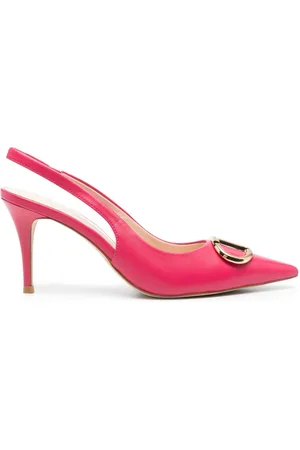 Twin-Set 80mm logo-plaque pumps