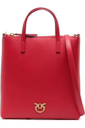 Pinko Love Birds leather tote bag