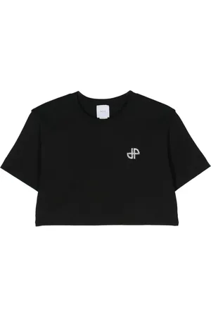 Patou Logo-embellished cropped T-shirt