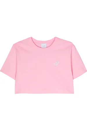 Patou Logo-embellished cropped T-shirt