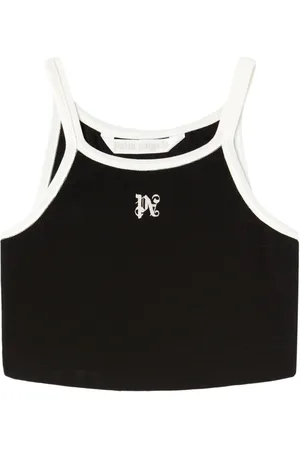 Palm Angels PA monogram cropped tank top