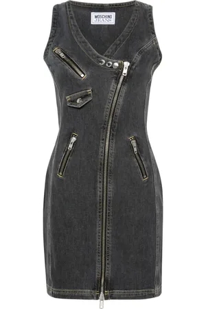 Moschino Zip-detailing denim mini dress