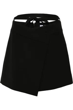 Patou Wraparound wool miniskirt