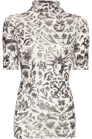 OFF-WHITE Tattoo tulle blouse