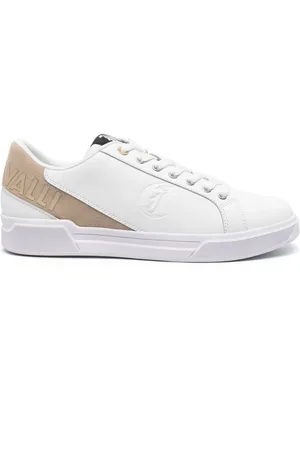 Roberto Cavalli Logo-embossed leather sneakers