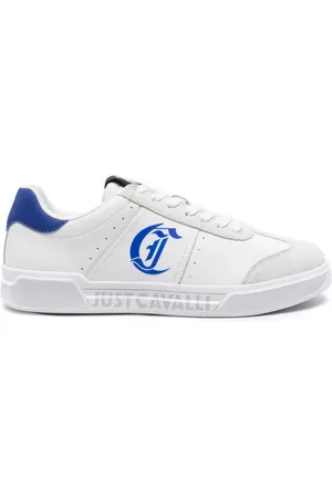 Roberto Cavalli Logo-print leather sneakers