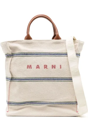Marni Logo-print canvas tote bag