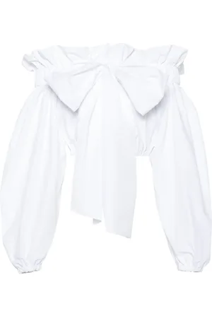 Patou Bow-detail cotton crop top