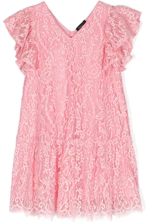 MONNALISA Ruffle-trim lace midi dress