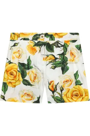 Dolce & Gabbana Rose-print cotton shorts