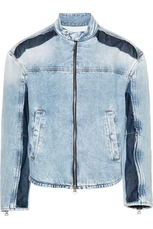 DIESEL Satin Bomber Jacket J-birke Eagle Back In Blue for Men | Lyst