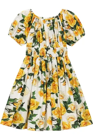 Dolce & Gabbana Rose-print cotton dress