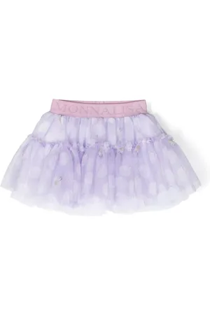 MONNALISA Logo-waistband tiered tutu