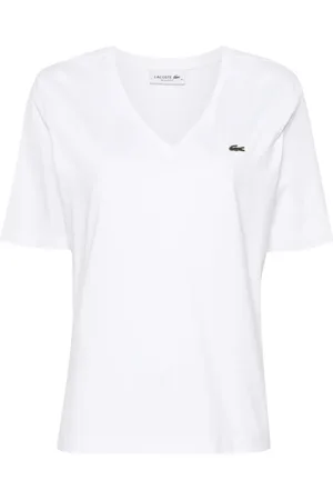 Lacoste Logo-embroidered cotton T-shirt