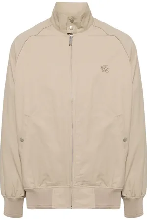 Izzue Logo-embroidery gabardine bomber jacket